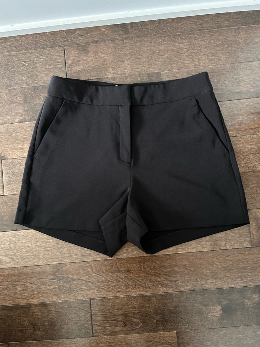Dynamite Black High-Waist Tailored Shorts